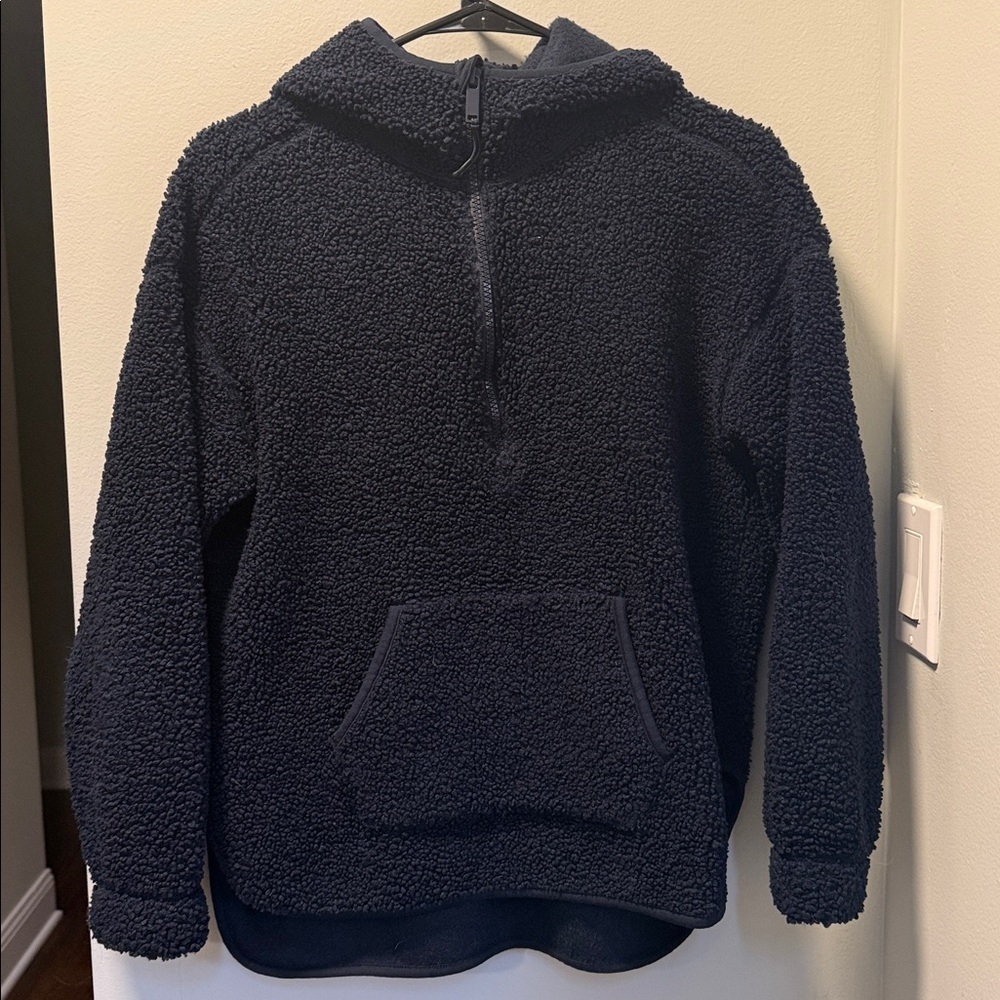 Old Navy Navy Blue Sherpa Jacket - Picture 2 of 8